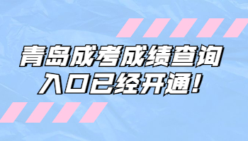 青島成考成績(jī)查詢